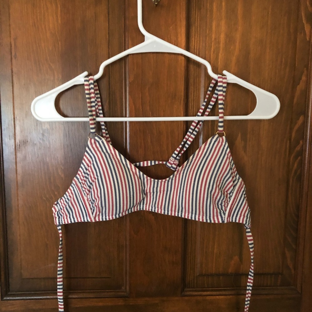 red white + blue bikini top